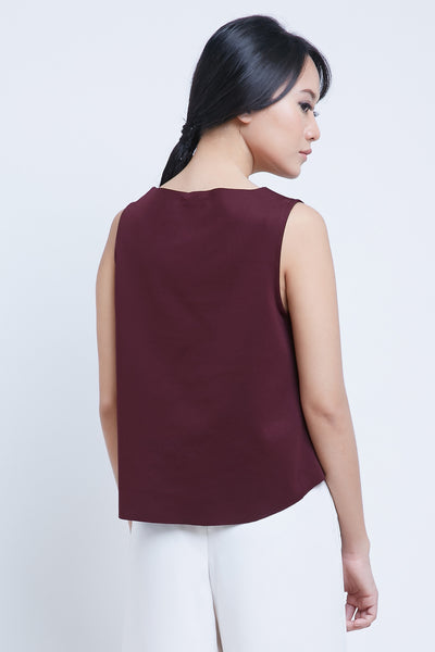 Daisy Top Maroon