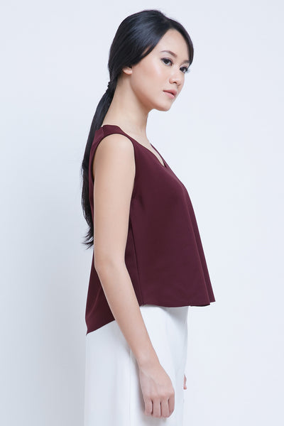 Daisy Top Maroon